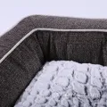 Dog Bed Couch Faux Fur Dog Removeable Sofa Rectangular Bolster Bed Factory